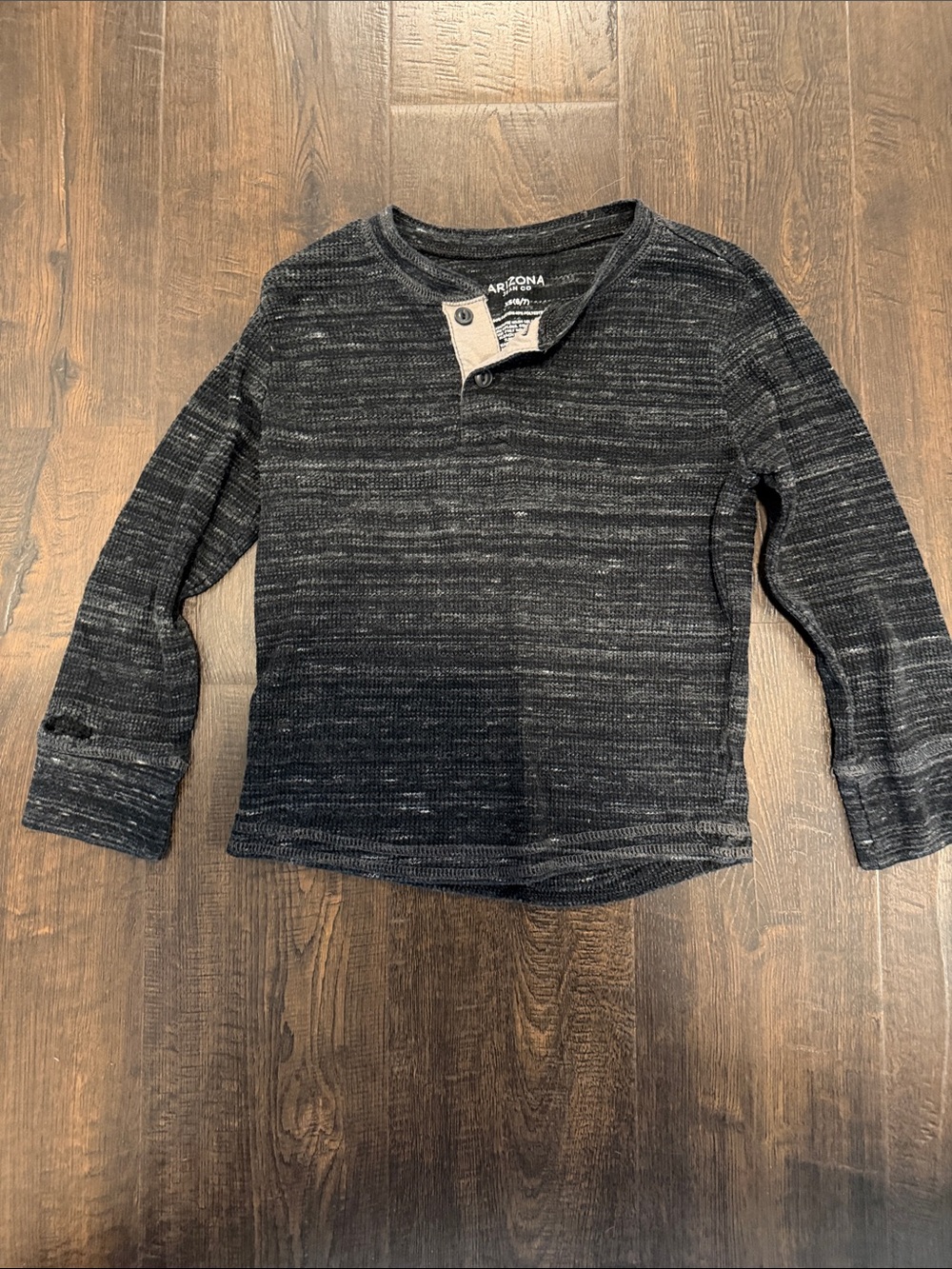 Arizona Jean Company Black Heather Long-Sleeve Henley